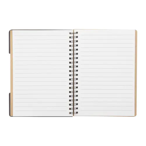 Block Notes B6 con copertina in carta riciclata r 60 fogli a righe e note adesive