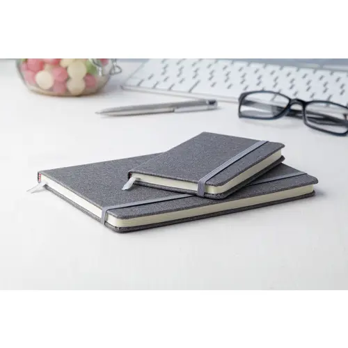 Block Notes A6 con copertina in pelle PU e 80 fogli a righe con elastico e segnapagine