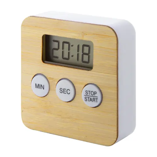 Timer digitale da cucina in bambù