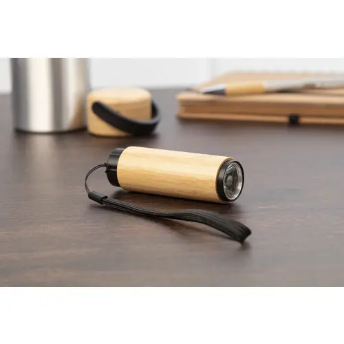 Torcia LED in alluminio e bambù