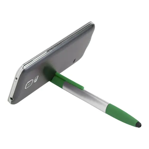 Penna a sfera touch con supporto per cellulare righello pulisci schermo e funzione cacciavite