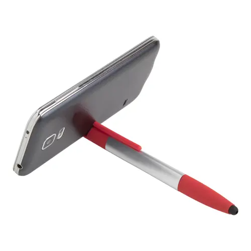 Penna a sfera touch con supporto per cellulare righello pulisci schermo e funzione cacciavite