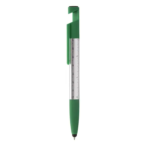 Penna a sfera touch con supporto per cellulare righello pulisci schermo e funzione cacciavite