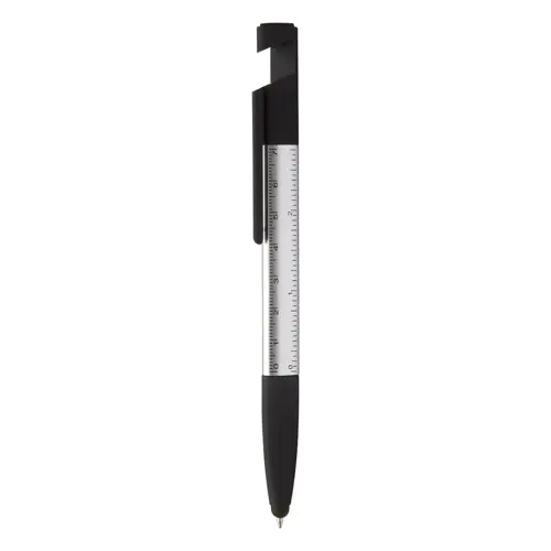 Penna a sfera touch con supporto per cellulare righello pulisci schermo e funzione cacciavite