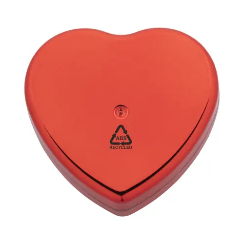 Balsamo labbra alla vaniglia contenitore metallizzato in ABS riciclato a forma di cuore protezione SPF15