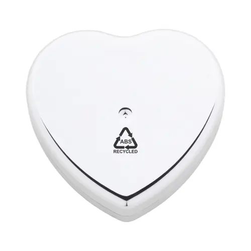 Balsamo labbra alla vaniglia contenitore metallizzato in ABS riciclato a forma di cuore protezione SPF15