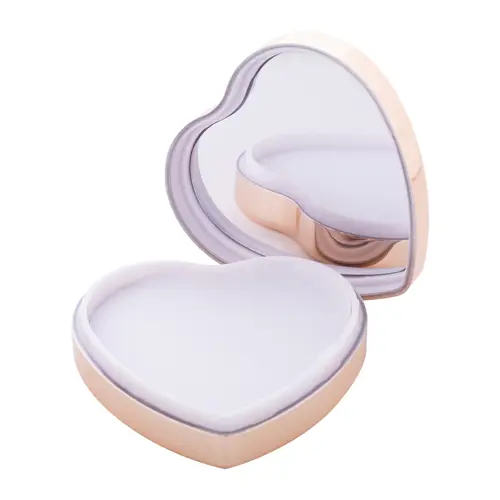 Balsamo labbra alla vaniglia contenitore metallizzato in ABS riciclato a forma di cuore protezione SPF15