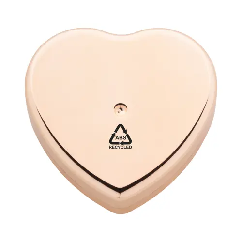 Balsamo labbra alla vaniglia contenitore metallizzato in ABS riciclato a forma di cuore protezione SPF15