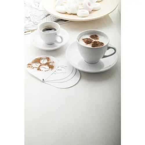 Set di 2 tazzine da caffé con piattini in ceramica 90ml