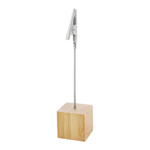 Fermaglio con clip in metallo e base in bambù