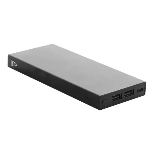 Power bank in alluminio riciclato con porta USB e USB-C da 10000mAh