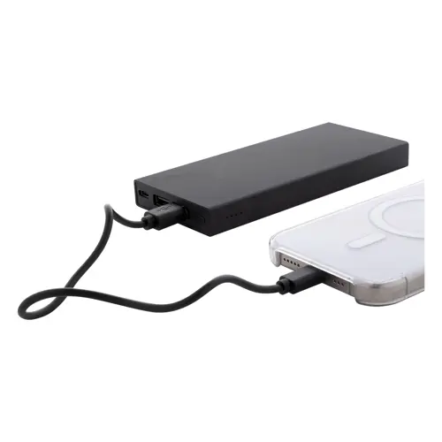 Power bank in alluminio riciclato con porta USB e USB-C da 10000mAh