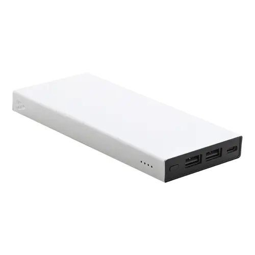 Power bank in alluminio riciclato con porta USB e USB-C da 10000mAh