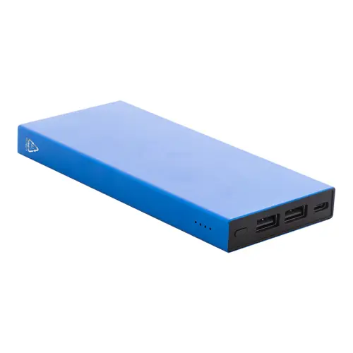 Power bank in alluminio riciclato con porta USB e USB-C da 10000mAh