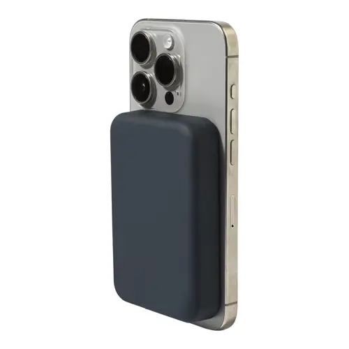 Power Bank wireless magnetico in ABS riciclato con porta USB-C da 5000mAh