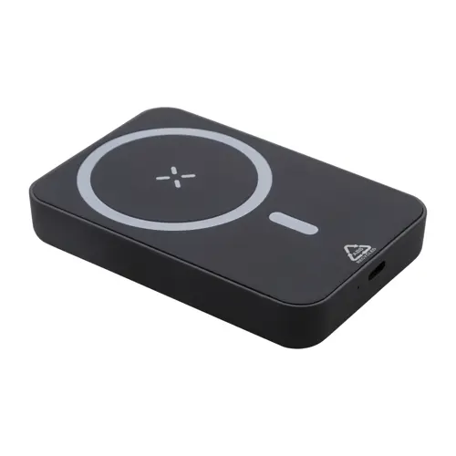 Power Bank wireless magnetico in ABS riciclato con porta USB-C da 5000mAh