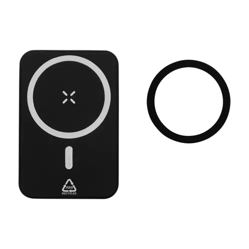Power Bank wireless magnetico in ABS riciclato con porta USB-C da 5000mAh