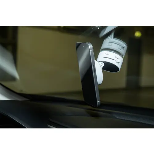 Supporto magnetico in ABS riciclato per auto con ventosa di fissaggio