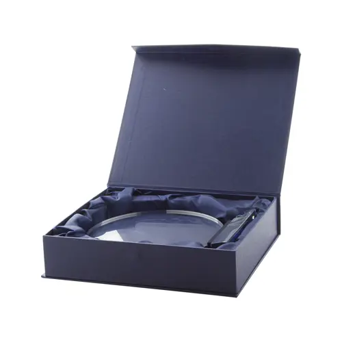 Trofeo in cristallo di forma rotonda