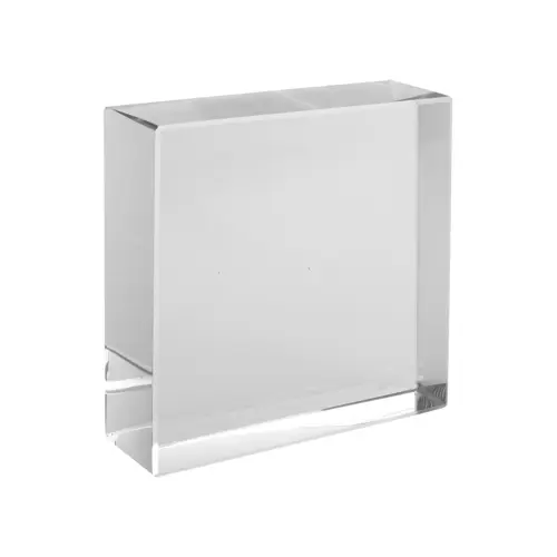 Trofeo premio in vetro di forma quadrata 80x80x20mm
