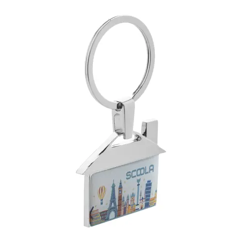 Portachiavi in metallo a forma di casa