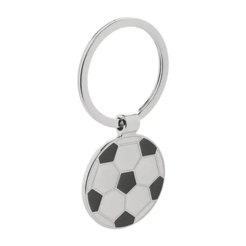 Portachiavi in metallo a forma di palla da calcio