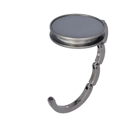 Gancio porta borsa pieghevole in metallo con finitura lucida in confezione regalo