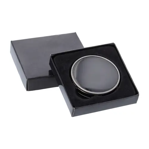 Gancio porta borsa pieghevole in metallo con finitura lucida in confezione regalo