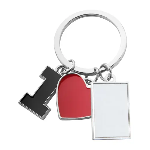Portachiavi in metallo con ciondoli