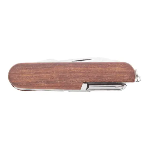 Coltellino da tasca in acciaio inox con manico in legno