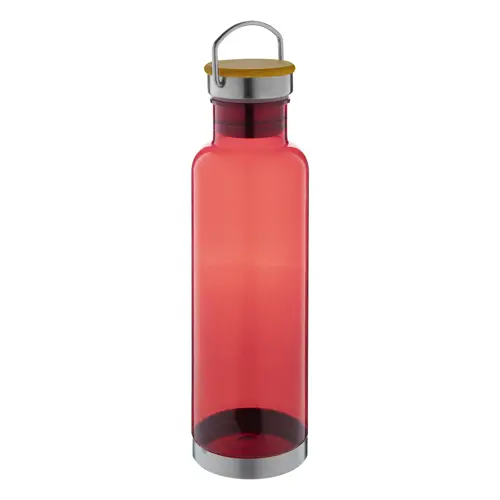 Borraccia in Tritan da 800 ML con fondo inox e coperchio con inserto in bambù