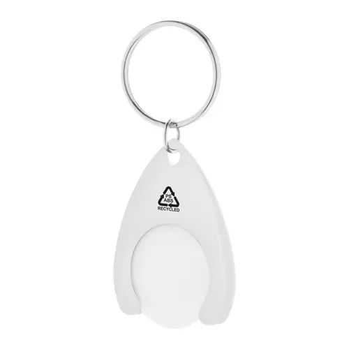 Portachiavi in plastica ABS riciclata con gettone carrello