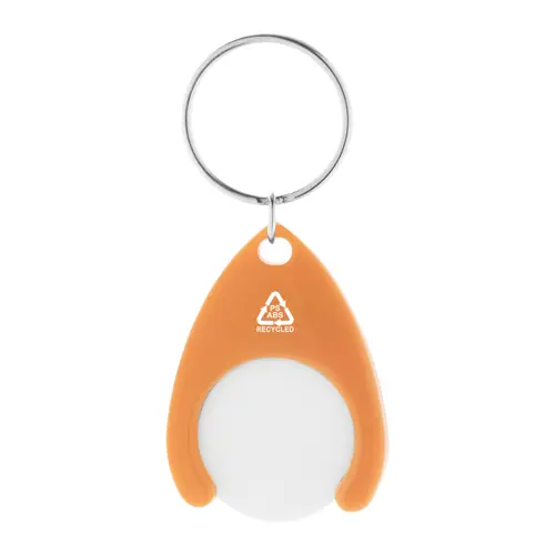 Portachiavi in plastica ABS riciclata con gettone carrello