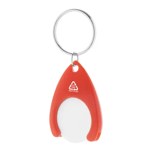 Portachiavi in plastica ABS riciclata con gettone carrello