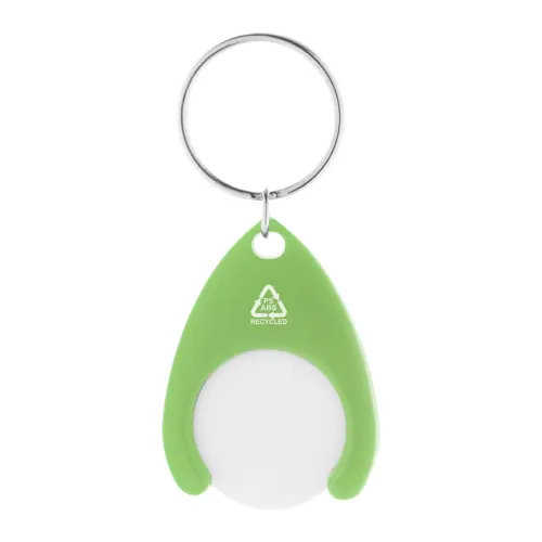 Portachiavi in plastica ABS riciclata con gettone carrello