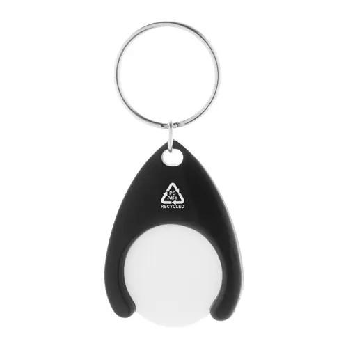 Portachiavi in plastica ABS riciclata con gettone carrello