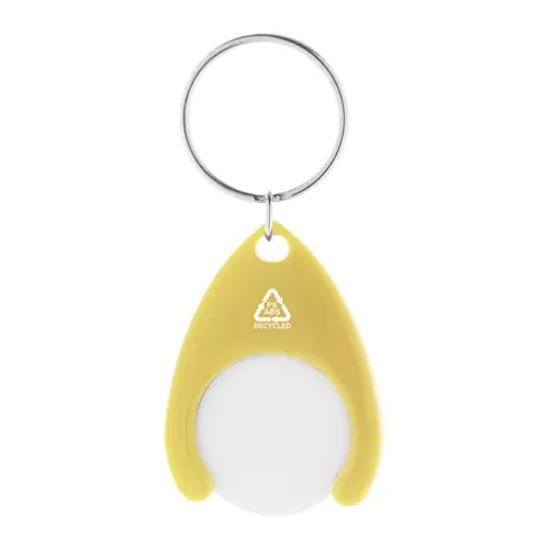 Portachiavi in plastica ABS riciclata con gettone carrello
