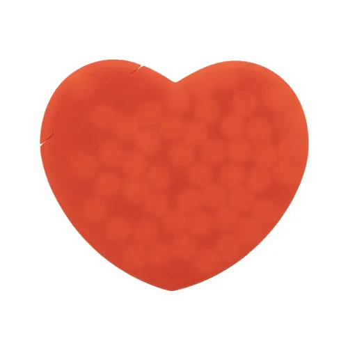 Scatola mentine in plastica a forma di cuore