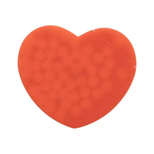 Scatola mentine in plastica a forma di cuore