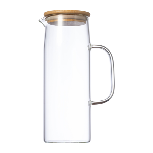 Caraffa per acqua in vetro borosilicato da 1250ml con coperchio in bambù -  GZ2301726002