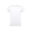 T-shirt da uomo bianca a girocollo taglio regolare 100% cotone 150gr