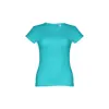 T-shirt da donna colori assortiti a girocollo taglio aderente 100% cotone 150gr