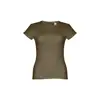 T-shirt da donna colori assortiti a girocollo taglio aderente 100% cotone 150gr
