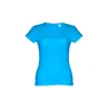 T-shirt da donna colori assortiti a girocollo taglio aderente 100% cotone 150gr