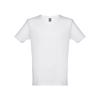 T-shirt da uomo bianca scollo a v taglio regolare 100% cotone 150gr