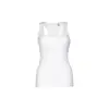 Canotta da donna bianca incrociata sulla schiena 100% cotone 160gr