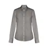 Camicia da donna a maniche lunghe taglio aderente in cotone e poliammide 115gr