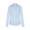 Camicia da donna a maniche lunghe taglio aderente in cotone e poliammide 115gr