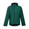 Giacca softshell da uomo colori assortiti con cappuccio rimovibile in poliestere e foderato in pile 280gr