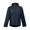 Giacca softshell da uomo colori assortiti con cappuccio rimovibile in poliestere e foderato in pile 280gr